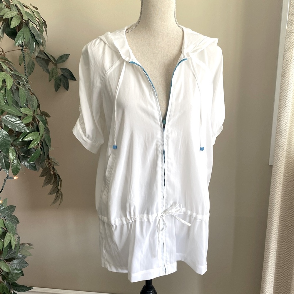 Jag Hooded Zip Cover Up - Size Medium
